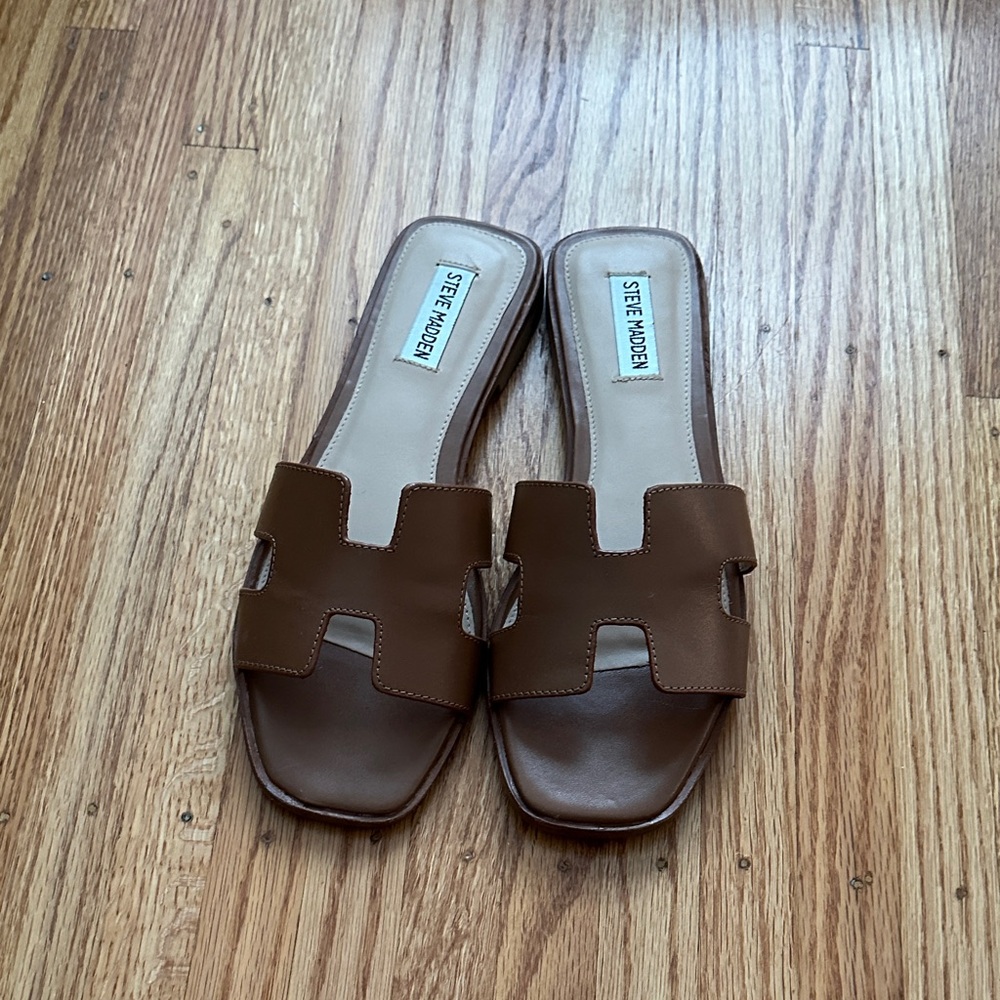 Steve Madden Brown Slide Sandals for Women